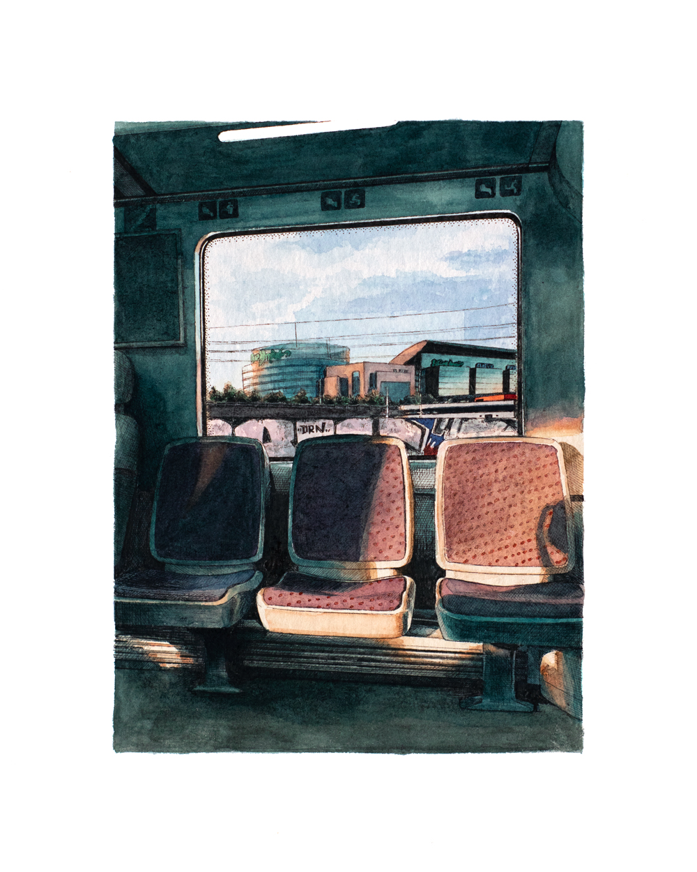 Illustration on the train to Getafe
